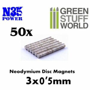 Green Stuff World: Imanes Neodimio 3×0’5mm – 50 unidades (N35)