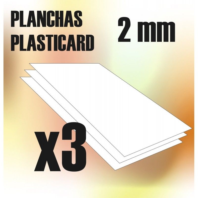 Green Stuff World: Plancha Plasticard 2 mm - Combo x3 planchas