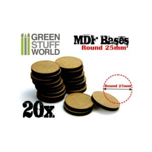 Green Stuff World: Peanas DM Redonda / MDF Round Base 25mm – Pack20