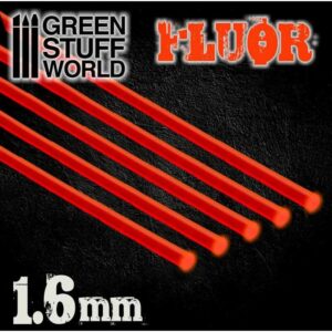 Green Stuff World: Barras Acrilicas – Redondas 1,6 mm Fluor Rojo-Naranja