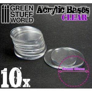 Green Stuff World: Peanas Acrílicas – Redondas 40 mm TRANSPARENTES