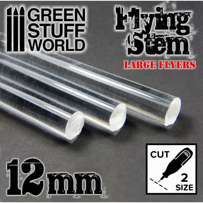 Green Stuff World: Barras Acrilicas - Redondas 12 mm Transparentes
