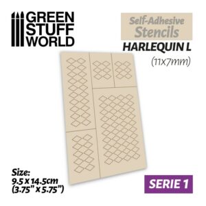 Green Stuff World: Plantillas autoadhesivas – Arlequin L – 11x7mm