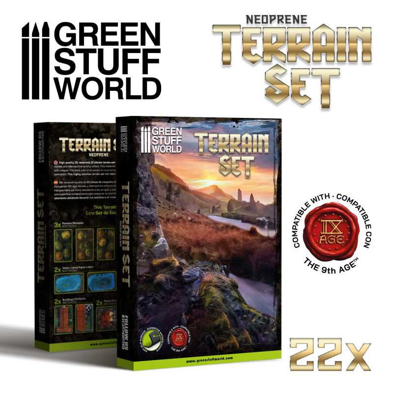 Green Stuff World: Set Escenografia Neopreno - 22 piezas