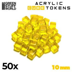 Tokens Cubos – Amarillos 10mm