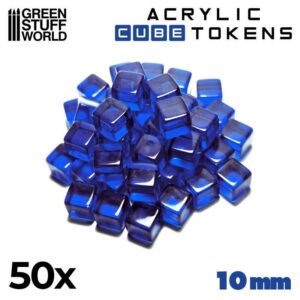 Tokens Cubos – Azules 10mm