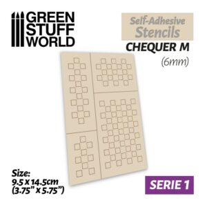 Plantillas autoadhesivas – Cuadros M – 6mm
