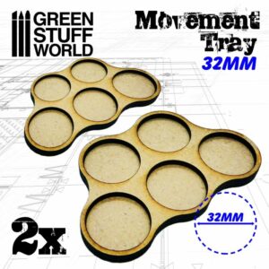 Green Stuff World: Bandejas de Movimiento DM 32mm x5 – Hostigador