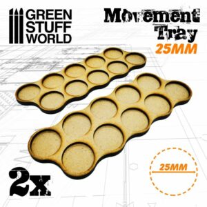 Green Stuff World: Bandejas de Movimiento DM 25mm x10 – Hostigador