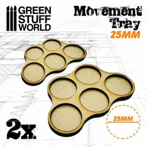 Green Stuff World: Bandejas de Movimiento DM 25mm x5 – Hostigador