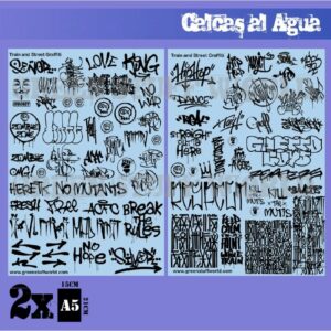 Calcas al agua – Mix Graffitis – Negro