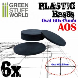Green Stuff World: Peanas de Plástico – Ovaladas 60x35mm AOS