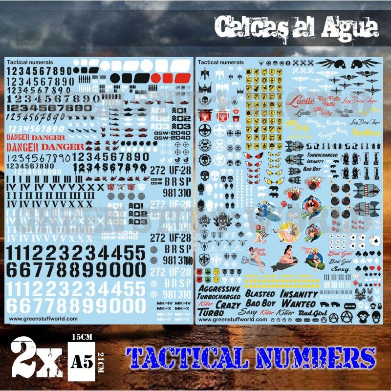 Green Stuff World: Calcas al agua - Numeros Tacticos y Pinups