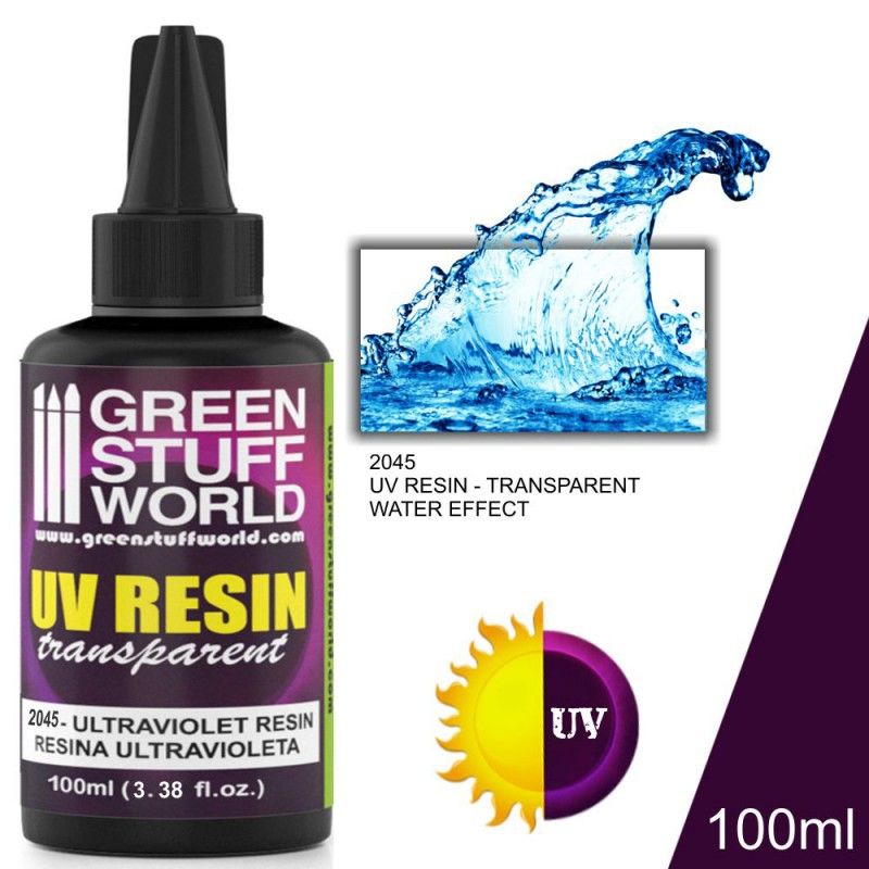 Green Stuff World: Resina Ultravioleta 100ml - Efecto Agua