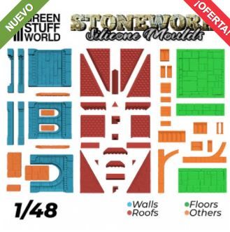 Green Stuff World: Moldes de Silicona - Stonework - Imagen 3