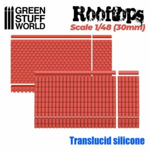 Green Stuff World: Moldes de Silicona Tejados 1/48 (30mm)