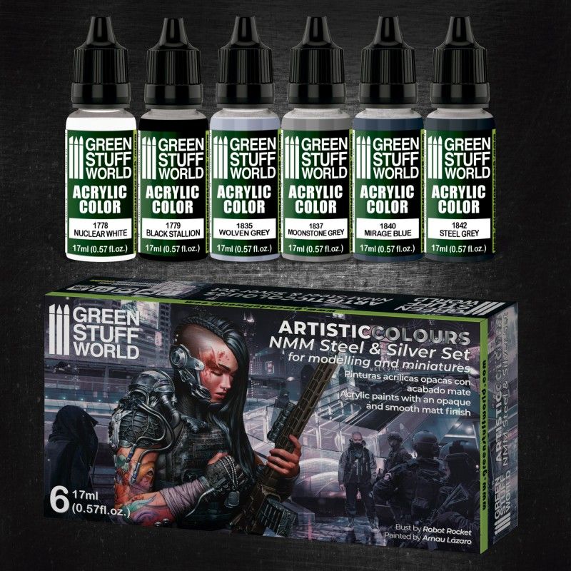 Green Stuff World: Set Pintura - MNM Plata y Acero