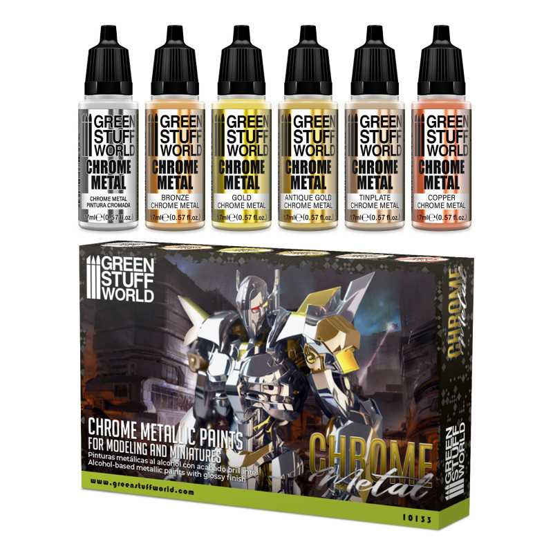 Green Stuff World: Set Pintura - Cromados