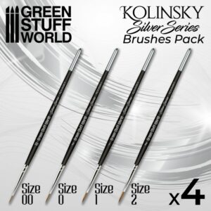 Green Stuff World: Silver Series Set Pinceles Kolinsky