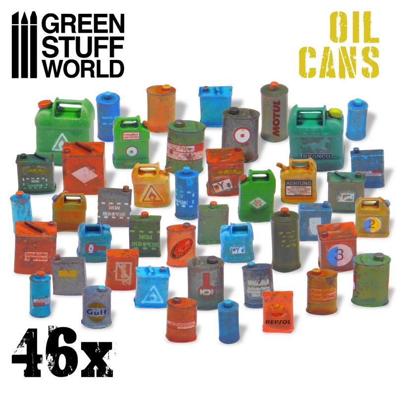 46x Latas de Aceite en Resina