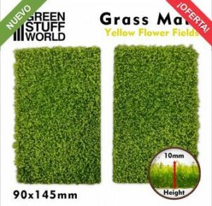 Green Stuff World: Tapetes Recortados de Hierba – Campo de Flores Amarillas