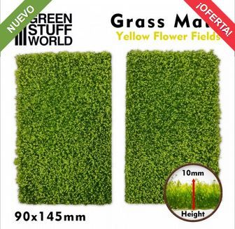 Green Stuff World: Tapetes Recortados de Hierba - Campo de Flores Amarillas
