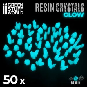 Cristales de Resina AZUL TURQUESA GLOW – Pequeños