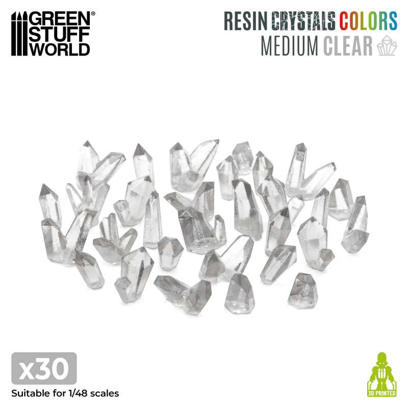 Green Stuff World: Set Resina Cristales TRANSPARENTE Medianos /Medium CLEAR Crystals Resin Set