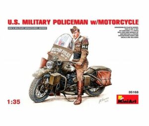 MiniArt: Figura U.S.Millitary Policeman with Motorcycle, escala 1/35
