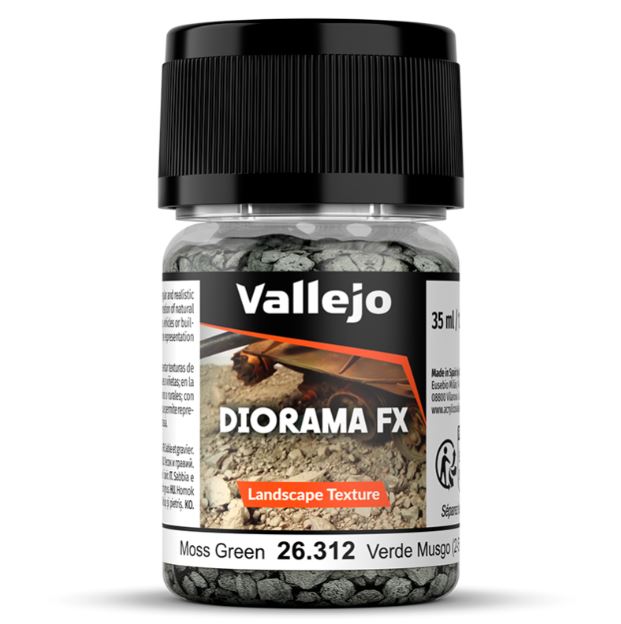 Vallejo Diorama FX Verde Musgo 2-5 mm 35 ml (26312)