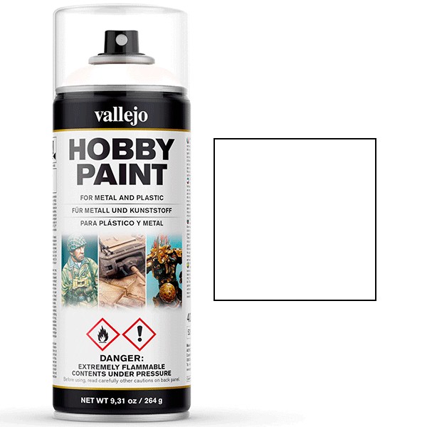Vallejo: Imprimación Spray - Blanco 400ml (28010)