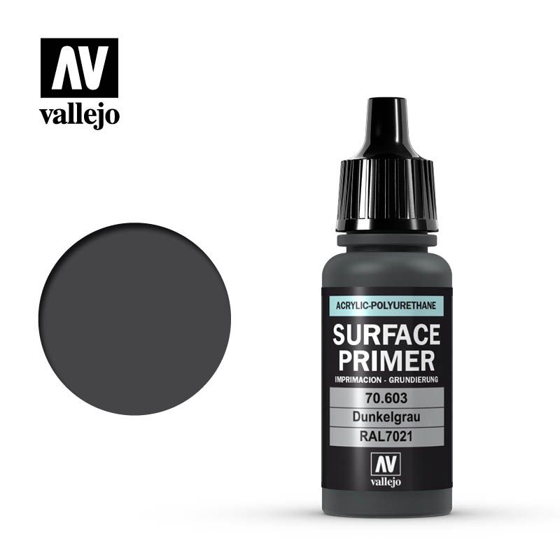 Vallejo: Surface Primer - Dunkelgrau RAL7021 (17ml) 70603