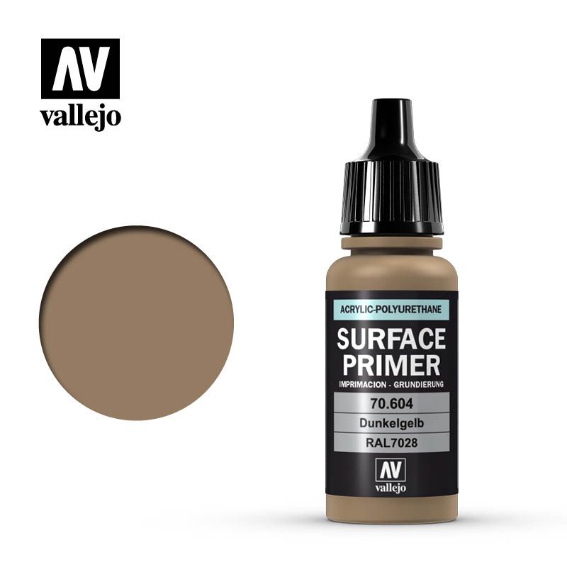 Vallejo: Surface Primer - Dunkengelb RAL7028 (17ml) 70604
