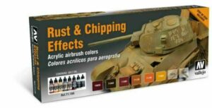 Vallejo Model Air: Rust and Chipping Effects 8 Colours 71186