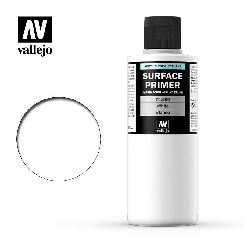 Vallejo: Imprimacion Acrilica Poliuretano - Blanco 200ml 74600