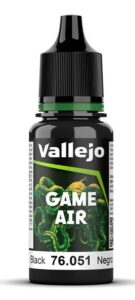 Vallejo: Game Air – Negro 18 ml (76051)