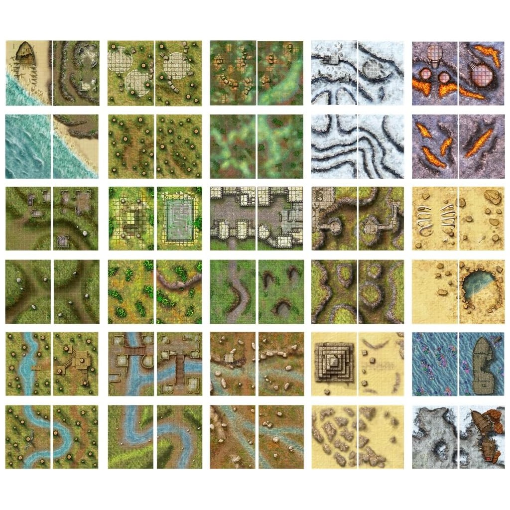 The Giant Book of Battle Mats: Wilds, Wrecks & Ruins (Ingles) - Imagen 2