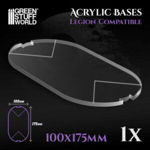 Peanas Acrilicas – Ovaladas 100×175 mm (Legion)