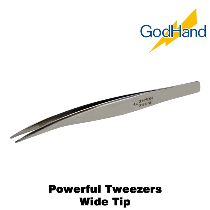 GodHand Powerful Tweezers Wide Tip Made In Japan # GH-PS-SH - Imagen 2