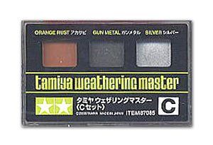 Tamiya Weathering Set C: Orange Rust/Gun Metal/Silver 87085