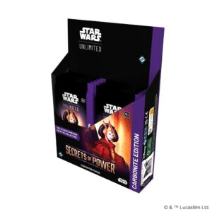Star Wars Unlimited – Secrets of Power Carbonite Booster Display (12 Boosters) Inglés