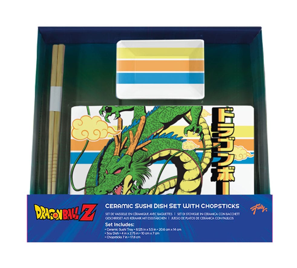 Dragon Ball Z Platos y palillos de sushi de cerámica Shenron