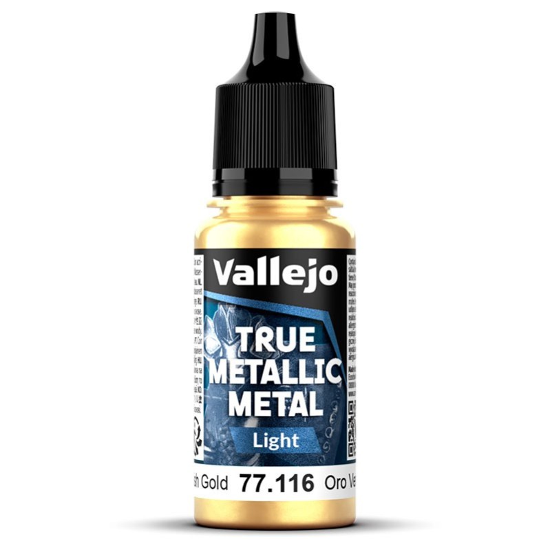 Vallejo: True Metallic Metal - Serie Light. 116 Oro Verde 18ml