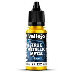 Vallejo: True Metallic Metal – Serie Base. 122 Amarillo Radiante 18ml
