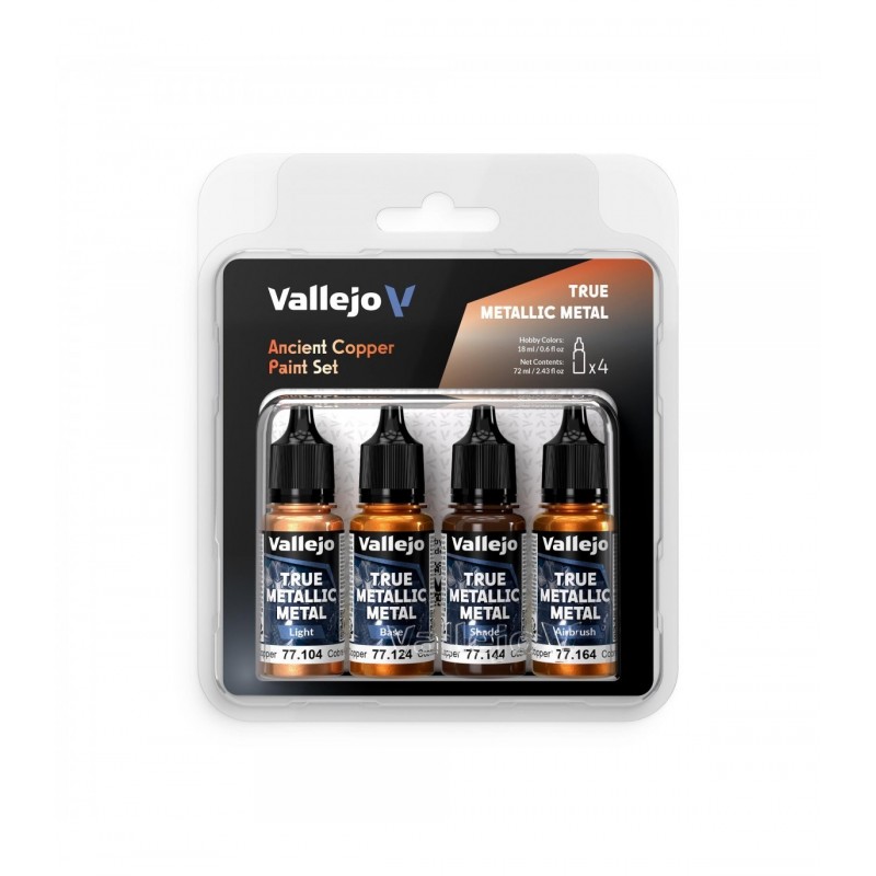 Vallejo: True Metallic Metal - Set 4 colores - Ancient Copper (77253)