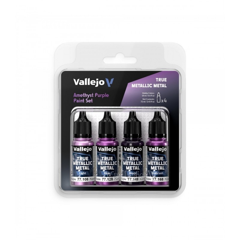 Vallejo: True Metallic Metal - Set 4 colores - Amethyst Purple (77255)