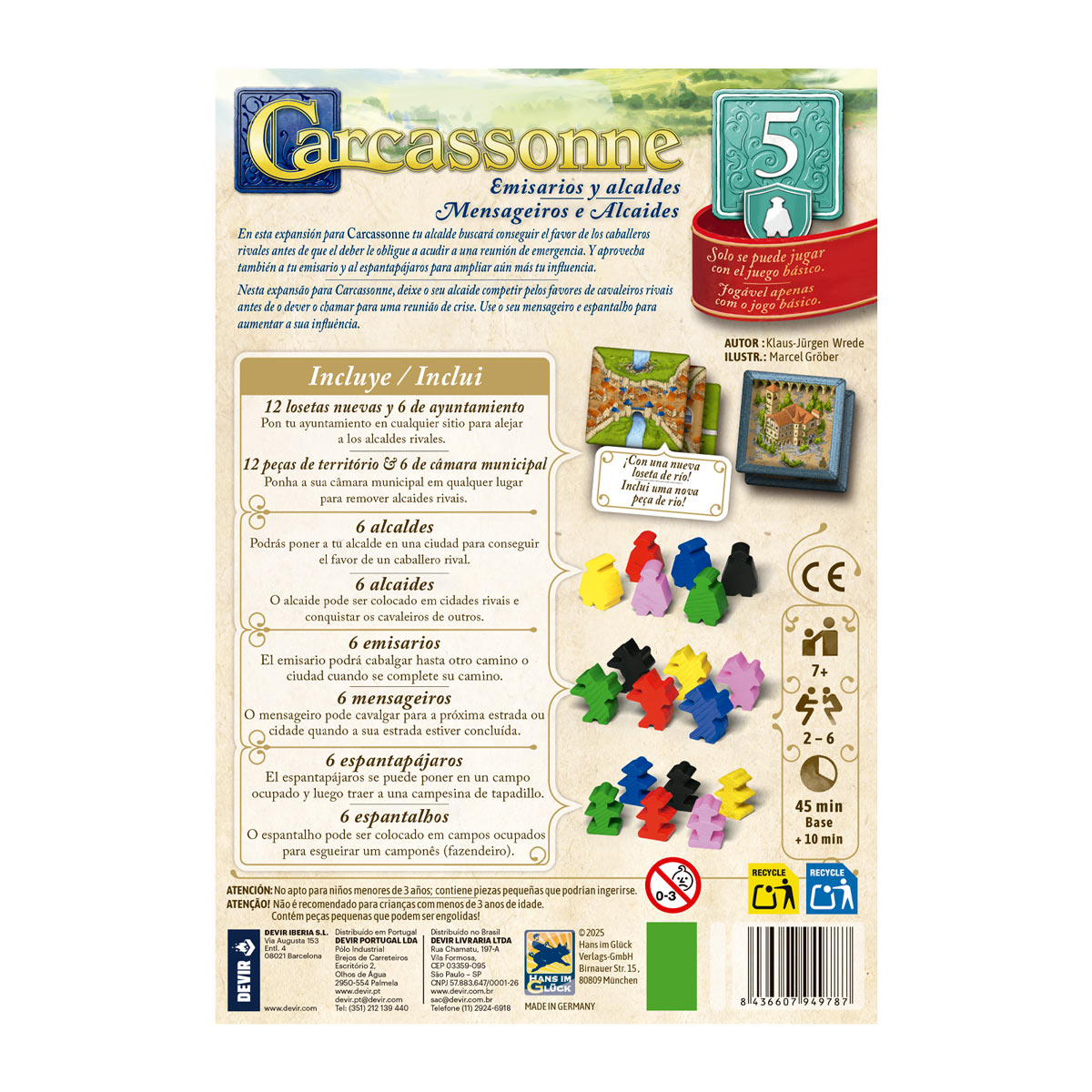 Carcassonne: Expansión 5 - Emisarios y Alcaldes - Imagen 2
