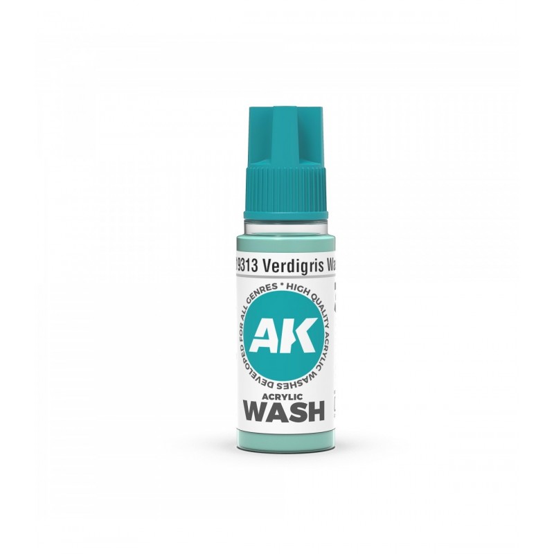 AK: Acrylic Wash - Verdigris Wash 18 Ml (AK19313)