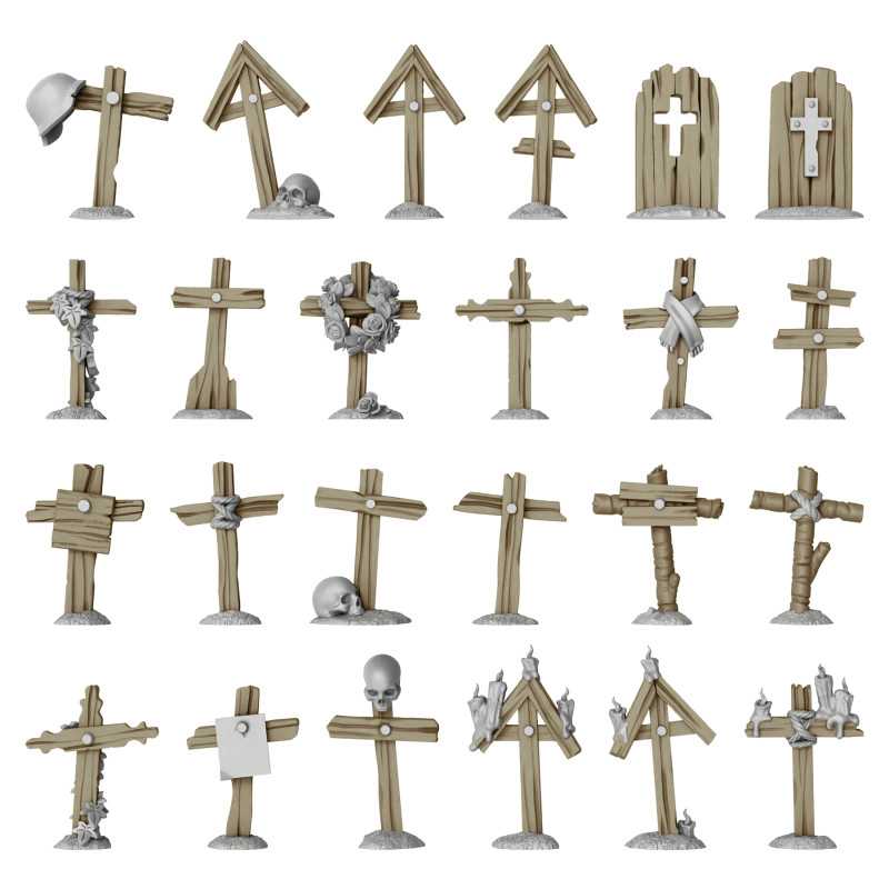 Green Stuff World: Cruces de madera para trincheras 1:48-1:35