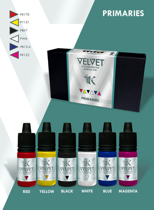 Kimera Kolors: Velvet Inks - Primaries (KMV-S01)